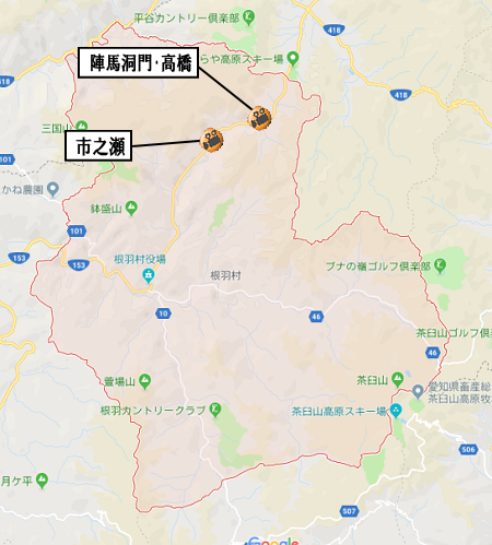 根羽村地図